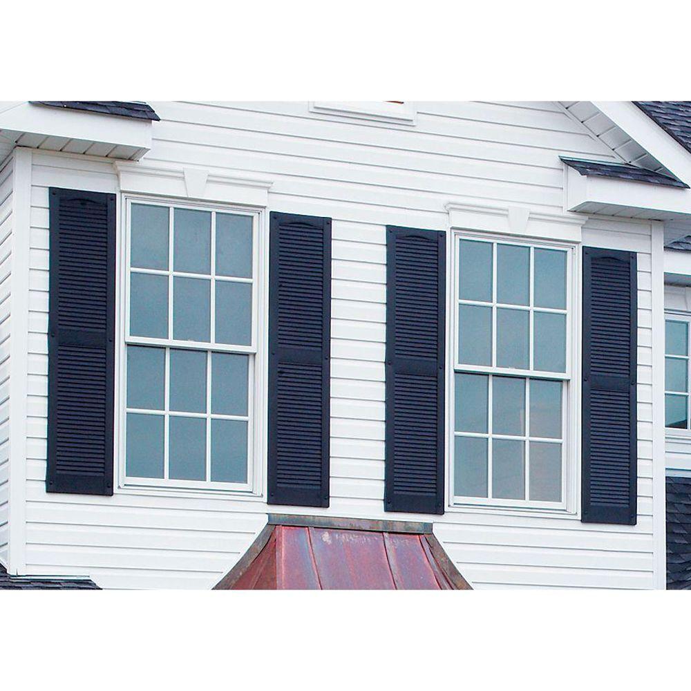 Blue plantation exterior shutters