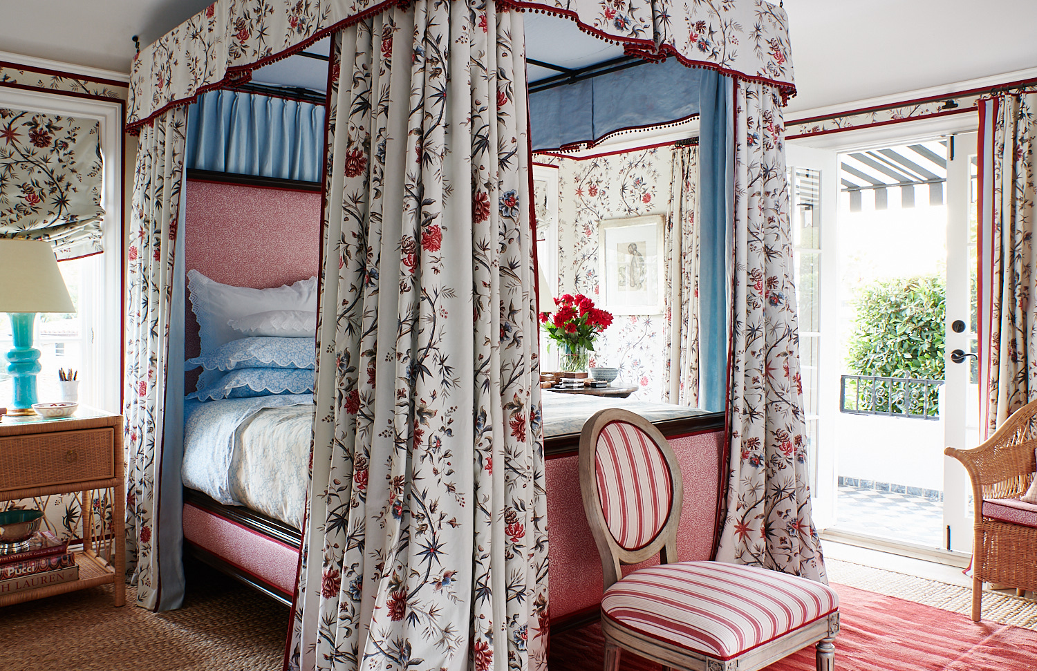 Floral Canopy Bed